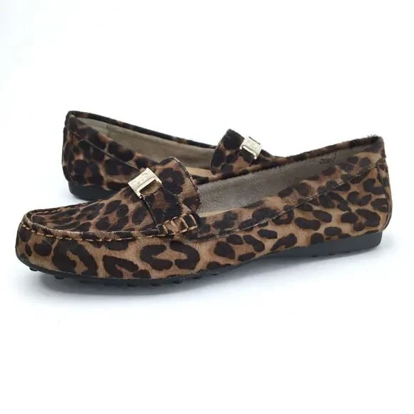 Giani Bernini Dailyn Memory Foam Slip On Loafer Mocs sz 8 Calf Hair Animal Fur - Picture 2 of 13